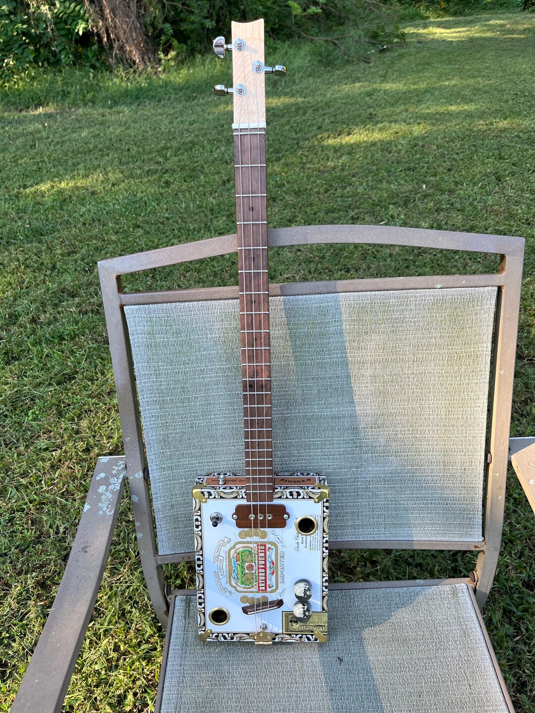 Arturo Fuente 3 String Acoustic Electric Cigar Box Guitar With Psycho ...