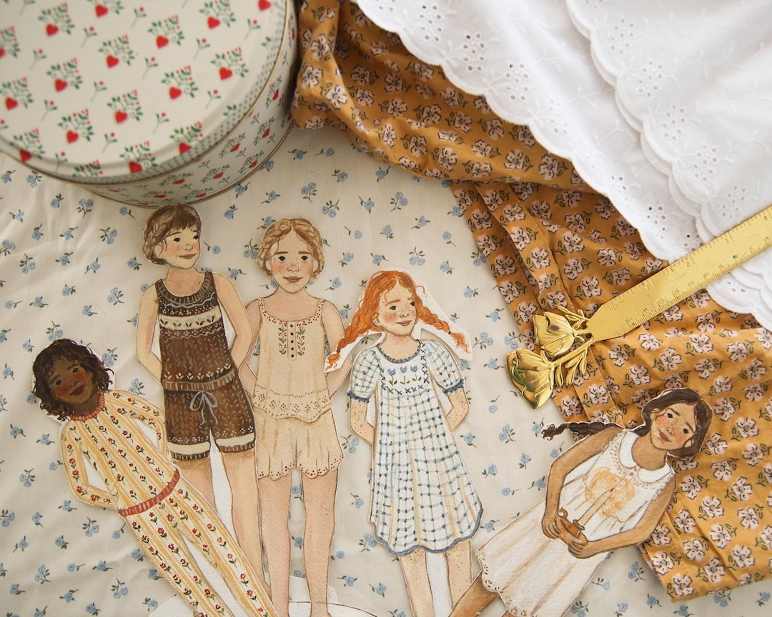 Printable Paper Doll Collection: Hand-painted Children's Craft - Etsy