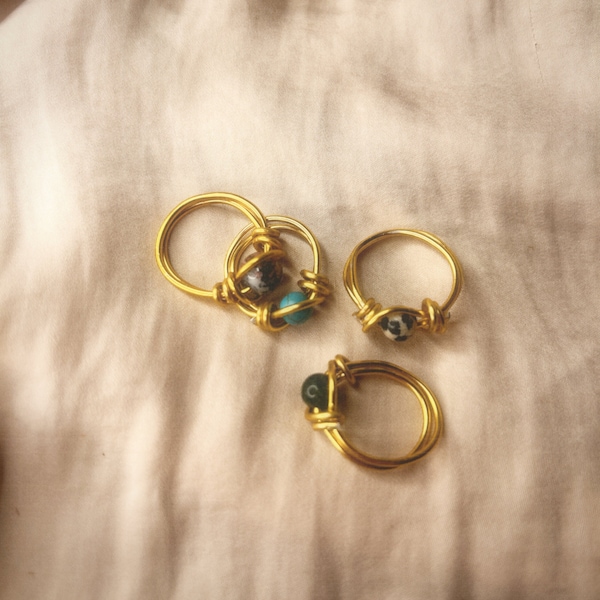 Dream ring / Design your own ring! / Golden ring with pearl / Pearl ring / Boho ring / Wire ring with pearl