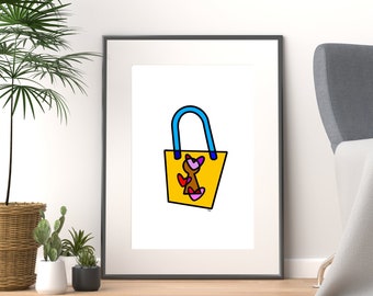 Modern Art Fun, Pop Art Wall Art, Pop Art Print, Modern Pop Art, Colorful Pop Art, Minimalist Wall Art, Dorm Decor ou Prints, Couple Gifts