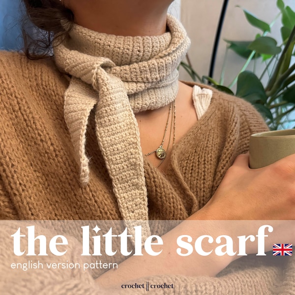 crochet pattern little scarf english PDF