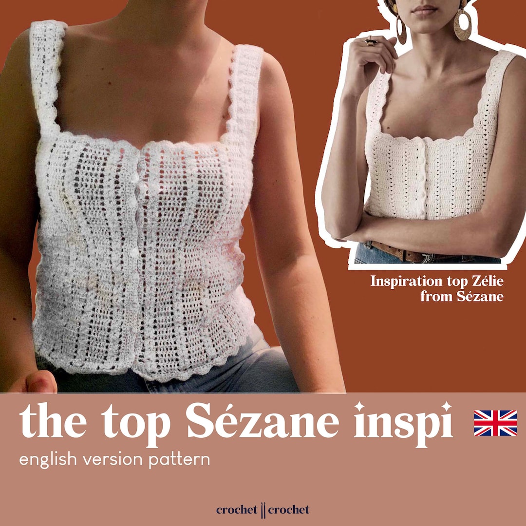 Crochet Pattern Top Sézane Inspi PDF English - Etsy