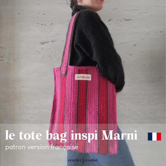 マルニ風トートバッグのパターン（フランス製クロッシェPDF） - Etsy 日本