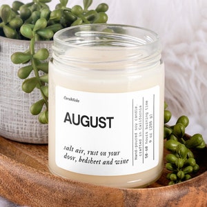 August Candle, Fall Season Home Decor Gift For Her, Folklore Inspired Candle, Christmas Gift For Friend, Birthday Gift, Soy Candle 9 oz