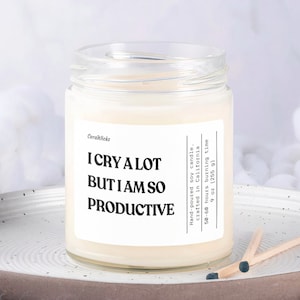 Ich weine viel Kerze, Dichter Abteilung Geschenk für sie, inspirierende Wohnkultur Geschenk für Tochter, Weihnachtsgeschenk für Freund, Sojakerze 9 Unze