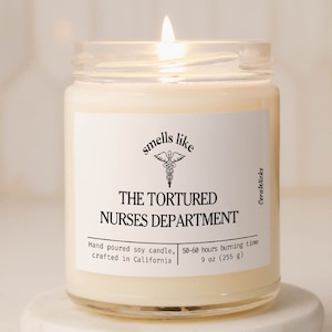 Krankenschwestern Abteilung Kerze, lustiges Geschenk für Krankenschwestern, Home Geschenk für sie, Mitarbeiter Weihnachtsgeschenk, Geburtstagsgeschenk für Freund, Soja Kerze 9 oz