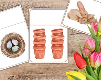 Springtime Number Cards: Watercolor Learning Cards (Digital Download)