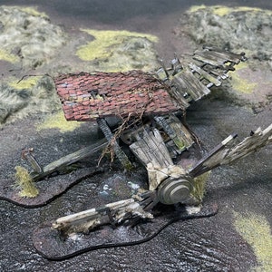 Miniature Wargame Terrain Ruined Windmill