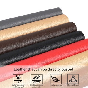 Brown Print Faux Leather Upholstery Vinyl 54 Wide per Yard 