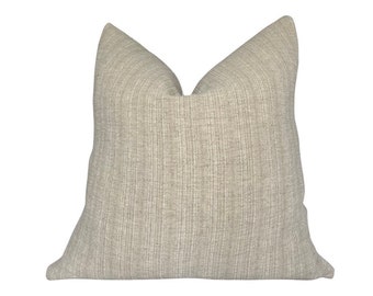 Emilia | Cotton | Textured | Woven | Neutral | Cushion Cover