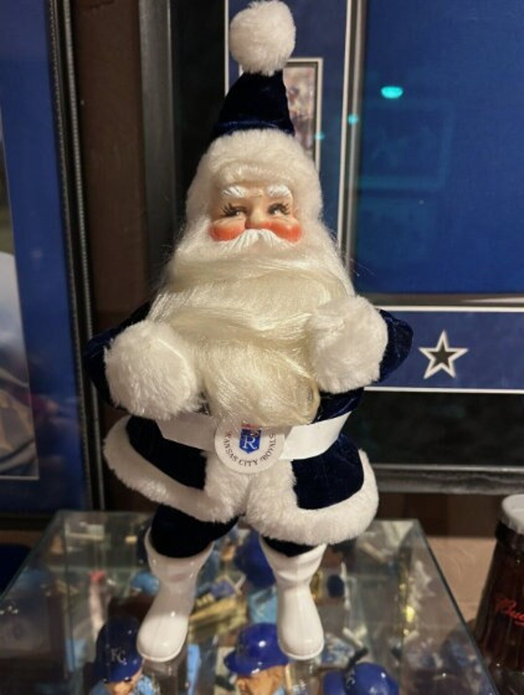 Rare Harold Gale Blue A Santa Claus Figure Kc Royals Bas Eball Etsy