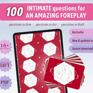 Sex Game Spicy Provocative Questions 18+, Printable Racy Cards, Steamy Anniversary Gift for Couples, Printable Instant Download Cards