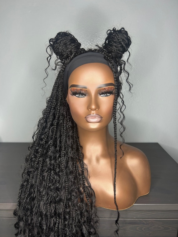 Braided wigs handmade with style Amazon.com : Olymei Boho Braided Wigs for Black Women  main image 4