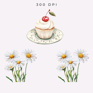 Silly Goose Clipart Goose Party PNGs Watercolor Birthday Baby Shower Nursery Clipart Vintage Cottagecore Spring Wildflowers Commercial Use image 6