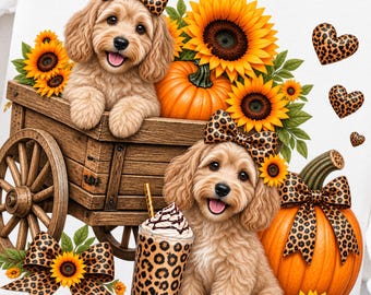 Fall Dog PNG Pumpkin Dog Sublimation Cute Dog Design Cute Dog Mom Shirt Doodle Dog Autumn PNG Fall Coffee Shirt Thanksgiving Digital File