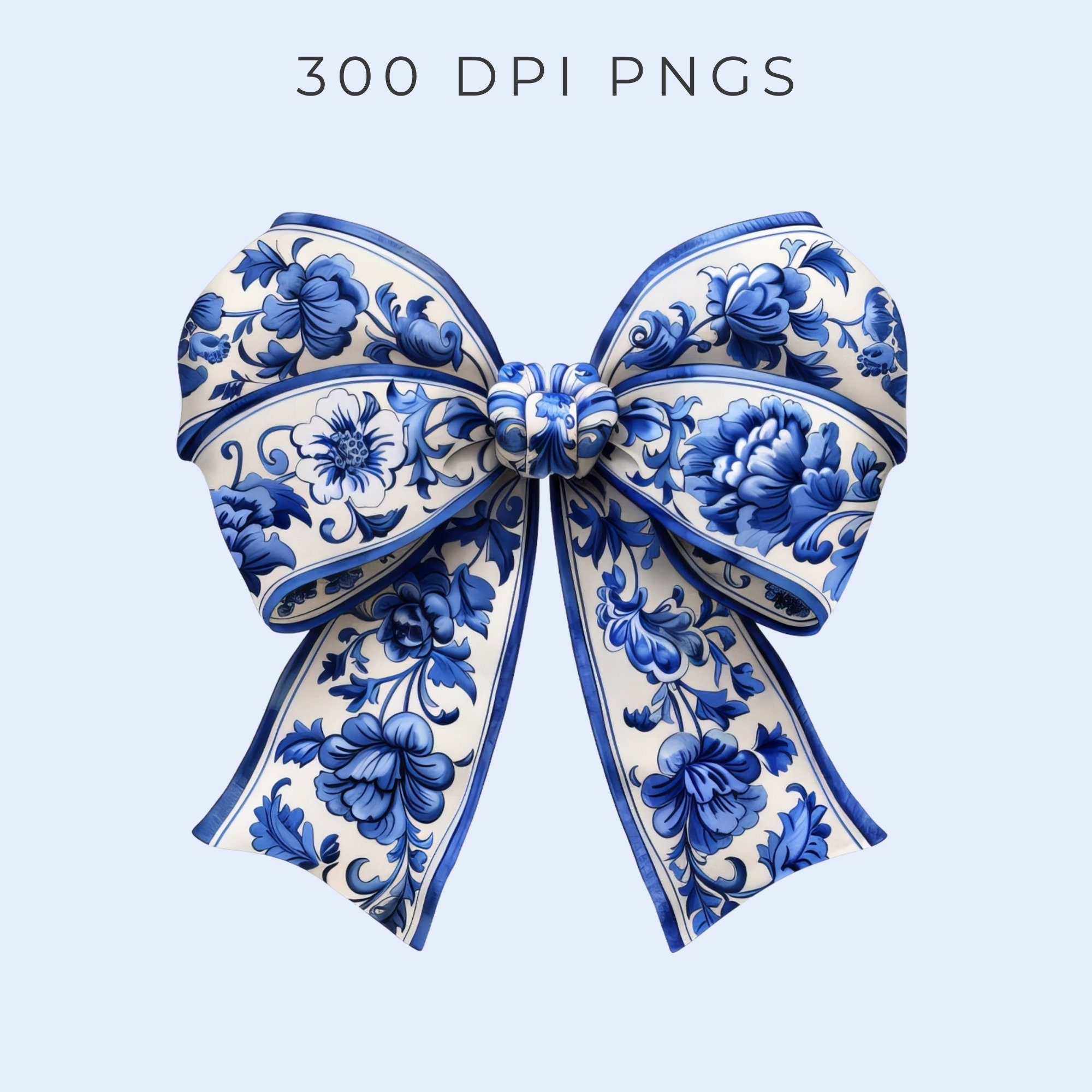 Blue Bow Toile Coquette Bows Clipart Coquette Watercolor Bows PNG ...