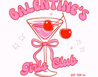 Preppy Valentine PNG Coquette Galentines Clipart Cute Galentine png Design Galentine Squad Digital Download Trendy Pink Love Aesthetic