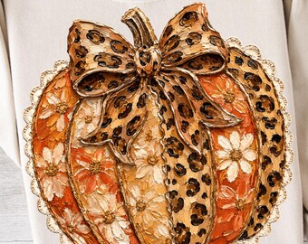 Preppy Pumpkin PNG Trendy Halloween Designs Coquette Pumpkin PNG Floral Pumpkin Shirt Girly Fall PNG Brushstroke Pumpkin Graphic