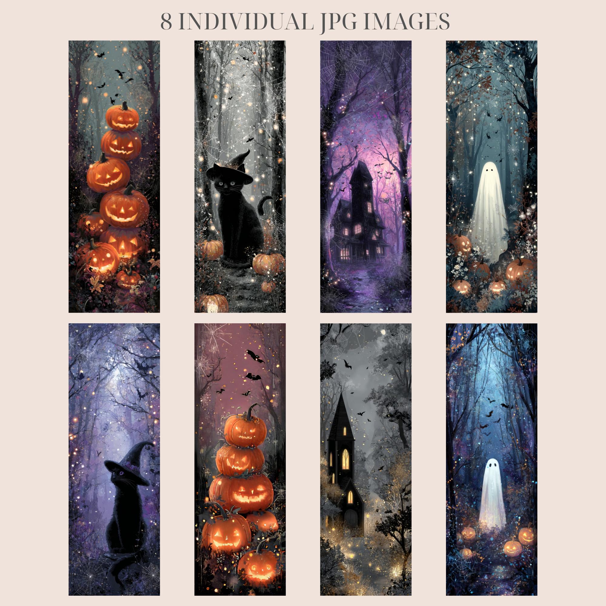 Halloween Printable Bookmarks Spooky Bookmarks Digital Download Ghost ...