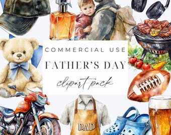 Father's Day Clipart Watercolor Father's Day PNG Clipart Father And Child Clipart Dad Clipart Daddy PNG Father's Day Gift Invitation Card