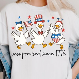 Adretter 4. Juli Gane PNG Lustige Vaterländische Gans png Design Dumme Gans T-Shirt png Kokette USA png Datei Amerikanischer Jahrestag png Bild 4