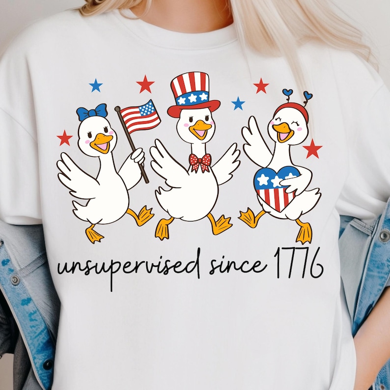 Adretter 4. Juli Gane PNG Lustige Vaterländische Gans png Design Dumme Gans T-Shirt png Kokette USA png Datei Amerikanischer Jahrestag png Bild 4