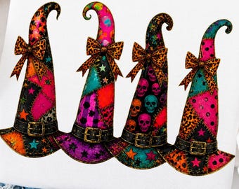 Witch Hat PNG Trendy Halloween PNG Girly Halloween Aesthetic Preppy Halloween Shirt Design Spooky Season PNG Coquette Witches Hat Graphic