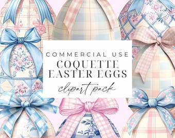 Oeufs de Pâques Clipart coquette Oeufs de Pâques PNG Oeufs de Pâques preppy et noeuds Graphismes de Pâques du grand millénaire Pastel printemps toile png Clipart