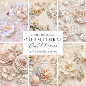 Creme Blumen Und Spitze Digitales Papier Champagner Beige Shabby Chic Blumen Scrapbook Papier Hochzeit Decoupage JPGs