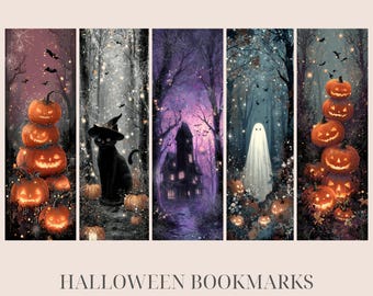 Halloween Printable Bookmarks Spooky Bookmarks Digital Download Ghost Bookmarks Printable  Autumn Bookmarks Book Lover Gift Instant Download