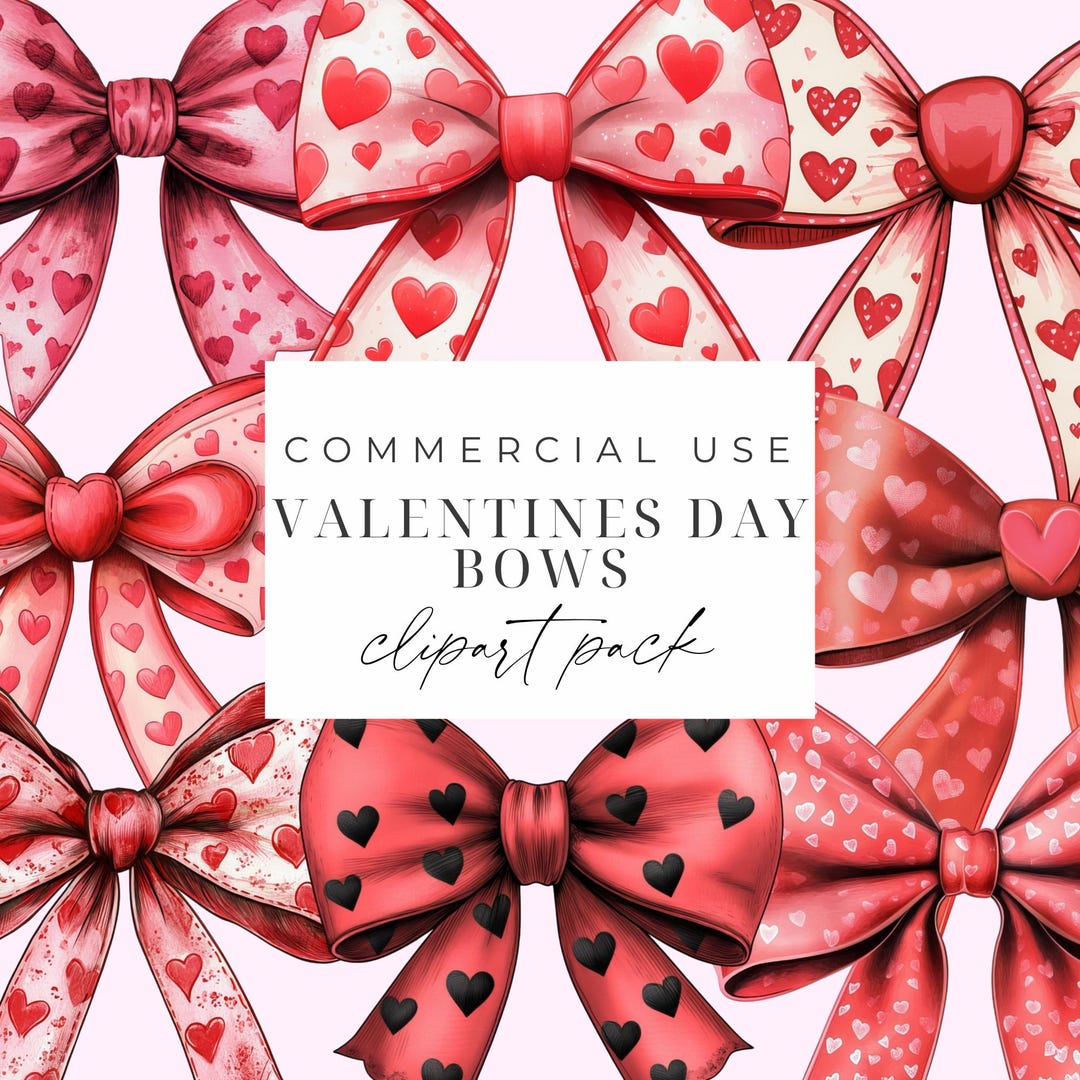 Valentines Day Bow Clipart Red Valentine Bow PNG Coquette Valentines ...