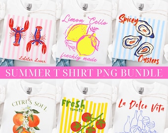 Summer PNG T Shirt Design 6 Preppy Summer Shirt Designs Summer Vibes PNG Italian PNG Bundle La Dolce Vita Clipart Limoncello Lemon Graphic