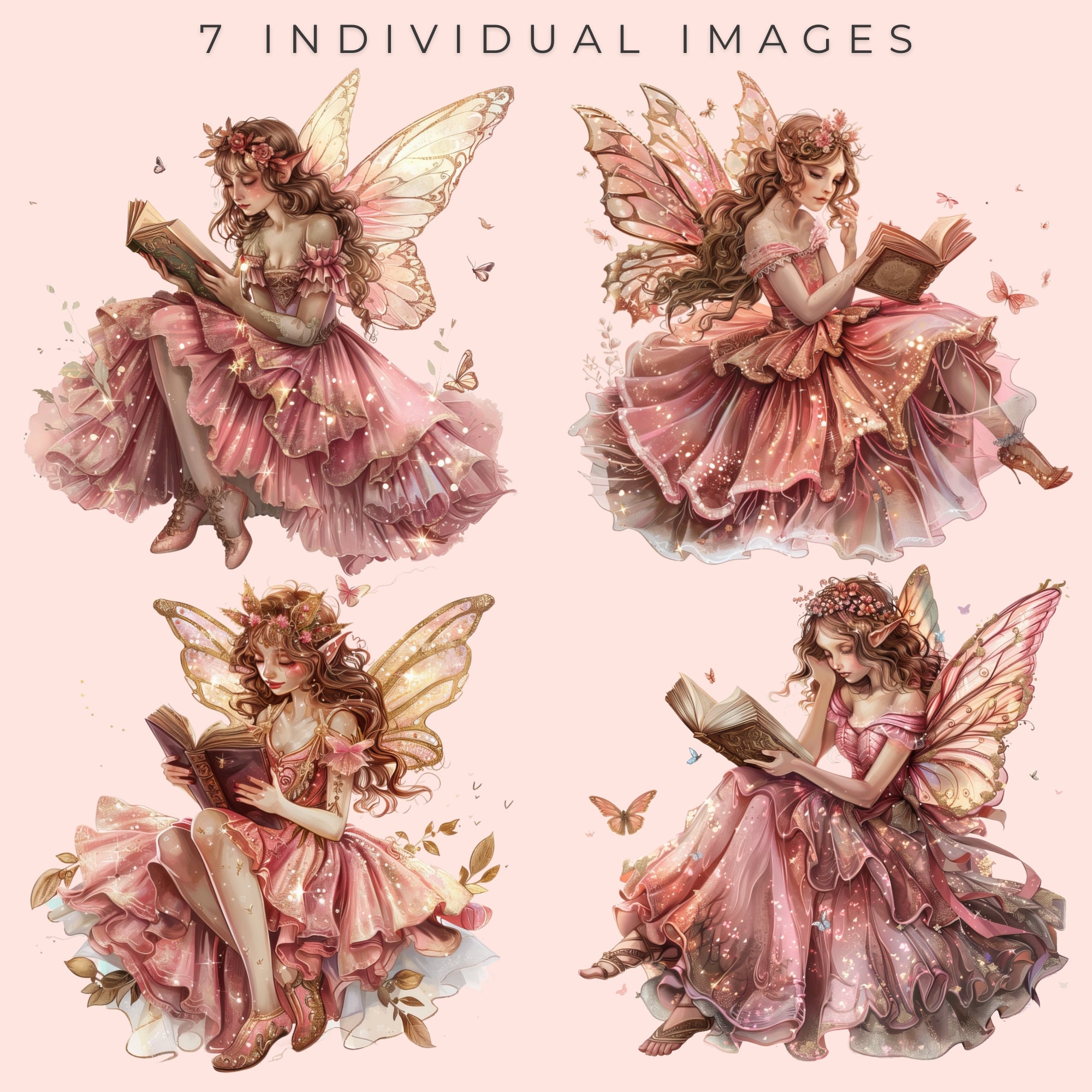 Fairy Magical Clipart Set Forest Fairy PNG Garden Fairy Digital ...