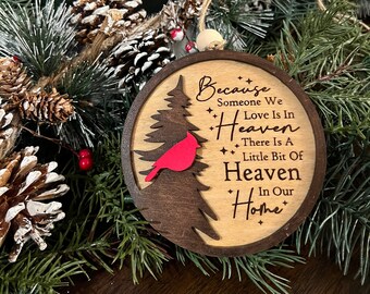 Because someone we love is in heaven ornament