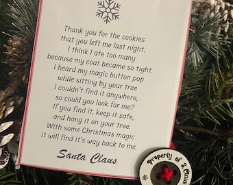 Santa's Lost Button and Note