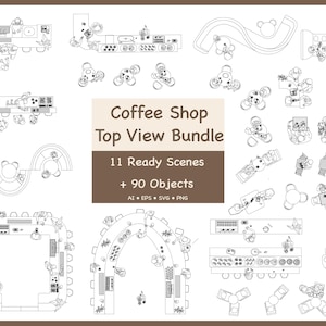 Top View People for Floor Plans – Restaurant & Cafe Layout (ai, png, svg, eps)