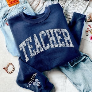 Custom Teacher Sweatshirt, Toile Teacher Shirt, Teacher Sweatshirt, Custom Teacher Sweater, Cute Teacher Crewneck, Teacher Appreciation Gift