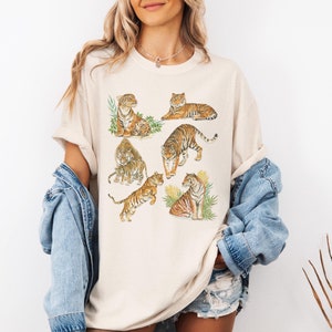 Tiger Shirt, Vintage Tiger Shirt, Comfort Colors® Tiger Shirt, Tiger Graphic Tee, Tiger Tshirt, Aesthetic Shirt, Vintage Tee, Indie Shirt