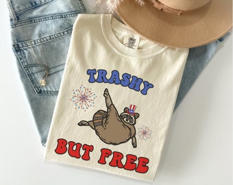Funny 4th Of July Shirt, Graphic Raccoon Shirt, Independence Day Shirt, Patriotism Shirt, 1776 Shirt, Trendy USA Shirt, American Flag Shirt