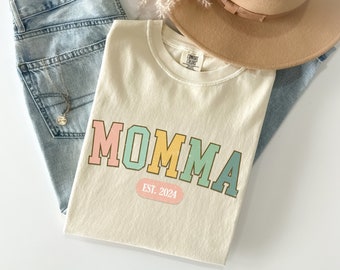 Custom Momma Shirt, Custom Mama Shirt, Momma Crewneck, Momma Shirt, Gift for Momma, Vintage Mama Tee, Momma Sweatshirts, Mom Baby Shower