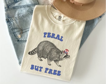 Funny 4th Of July Shirt, Graphic Raccoon Shirt, Independence Day Shirt, Patriotism Shirt, 1776 Shirt, Trendy USA Shirt, American Flag Shirt