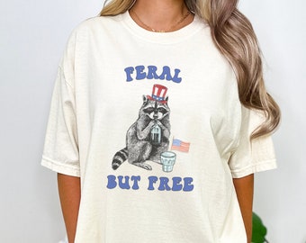 Funny 4th Of July Shirt, Graphic Raccoon Shirt, Independence Day Shirt, Patriotism Shirt, 1776 Shirt, Trendy USA Shirt, American Flag Shirt