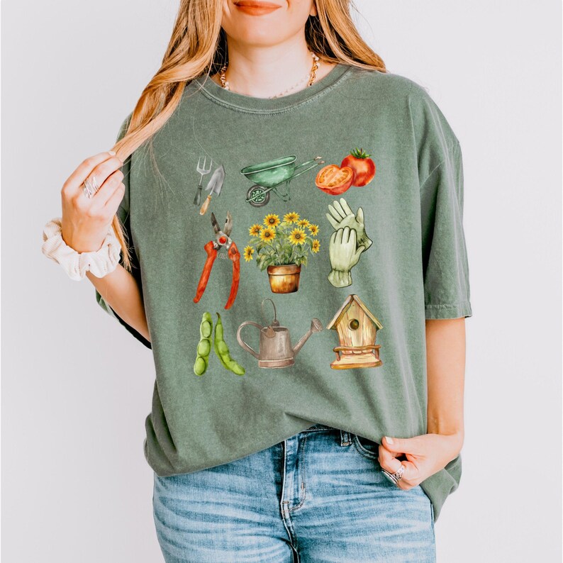 Camiseta de jardinería Comfort Colors®, camiseta para amantes de las plantas, camiseta para mamás de plantas, camiseta de jardinería, camiseta de jardinero, camiseta de frutas, camiseta para amantes de la jardinería del Día de la Madre imagen 8