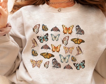 Butterfly Shirt, Vintage Butterfly, Butterfly T-Shirt, Butterfly Graphic Shirt, Botanical Tee, Butterfly Gift, Gardening Shirt, Garden Gift
