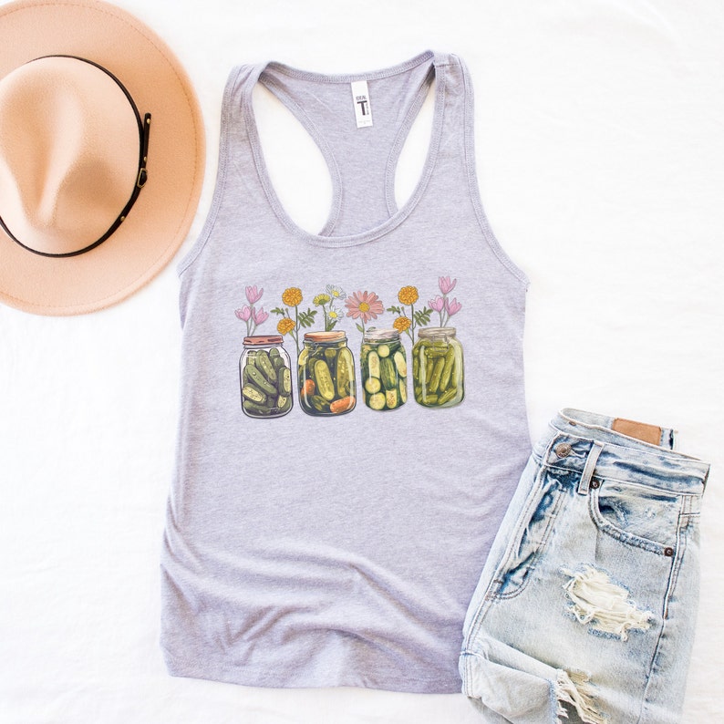 Vintage Canned Pickles Shirt, Food Tank Top, Pickle Lover Shirt, Pickle Jar Shirt, Canning Season Shirt, Gift for Gardener, Homemade Pickles bild 5