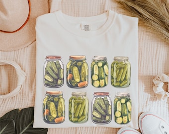 Vintage Canned Pickles Shirt, Pickle T-shirt, Pickle Jar Shirt, Canning Season Shirt, Gift for Gardener, Homemade Pickles, Gardener Shirt
