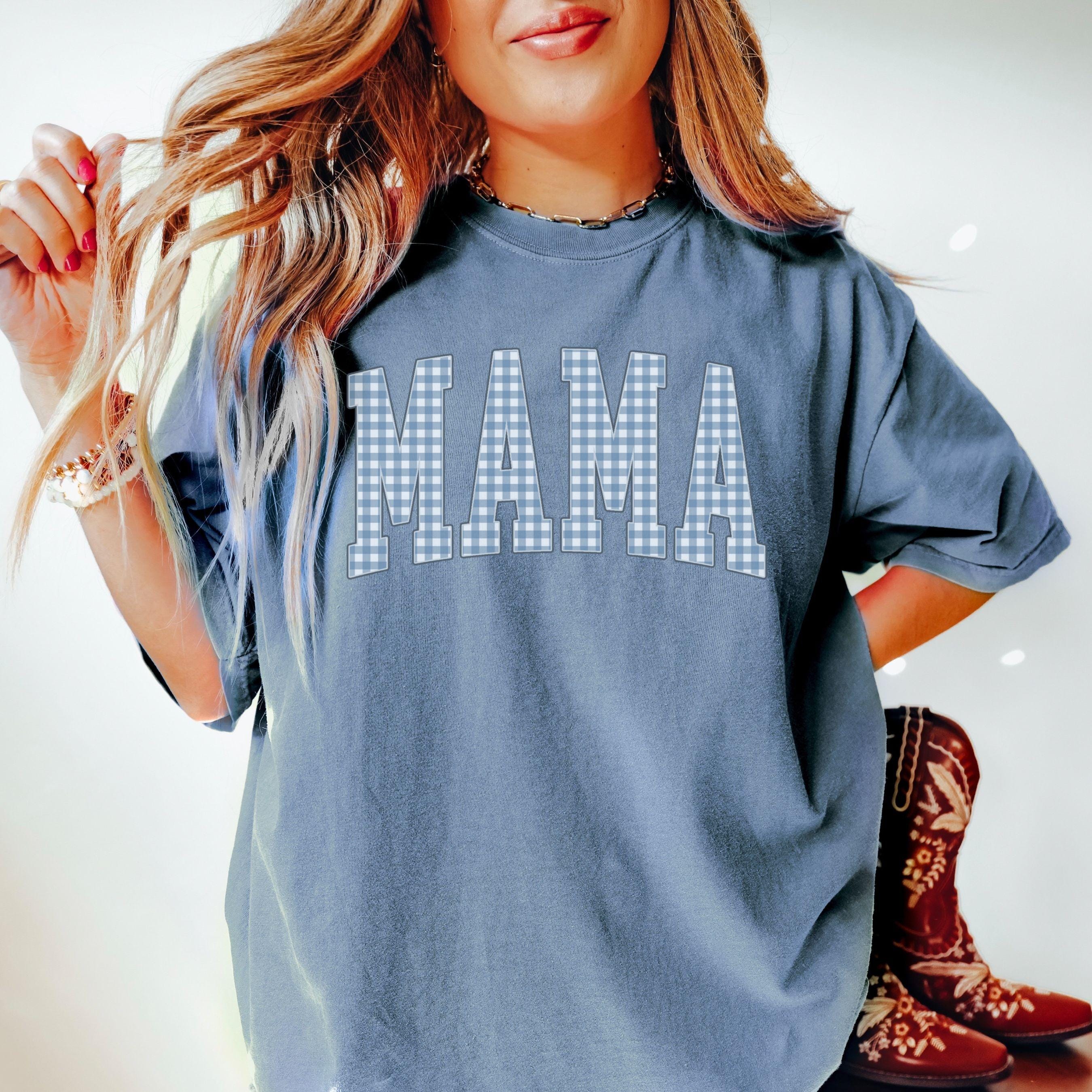 Mama Color:blue Comfort Colors® Mama Shirt, Mothers Day Gift, Cute Mom Shirt, Mama Tee ...