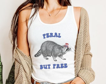 4th Of July Tank Top, Graphic Raccoon Shirt, Independence Day Shirt, Patriotism Shirt, 1776 Shirt, Trendy USA Shirt, American Flag Shirt