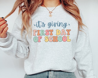 First Day Of School Sweatshirt, Teacher Sweatshirt, Teaching Sweatshirt, Funny Teacher Sweatshirt, Retro Teacher Shirt, Cute Teacher Gifts