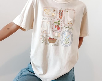 Comfort Colors® Cottagecore Shirt, Goose Shirt, Gardening Shirt, Summer Spring Shirt, Gift for Her